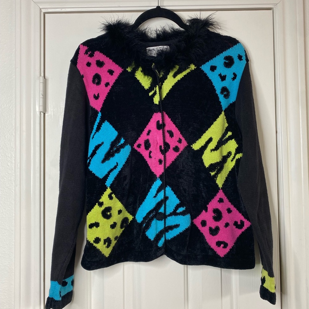 Vintage Animal Print Sweater